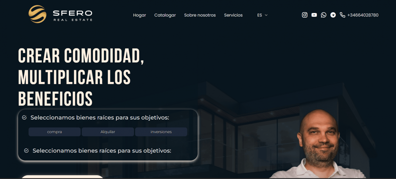 Sfero.es — сайт недвижимости Испании с картами и фильтрами