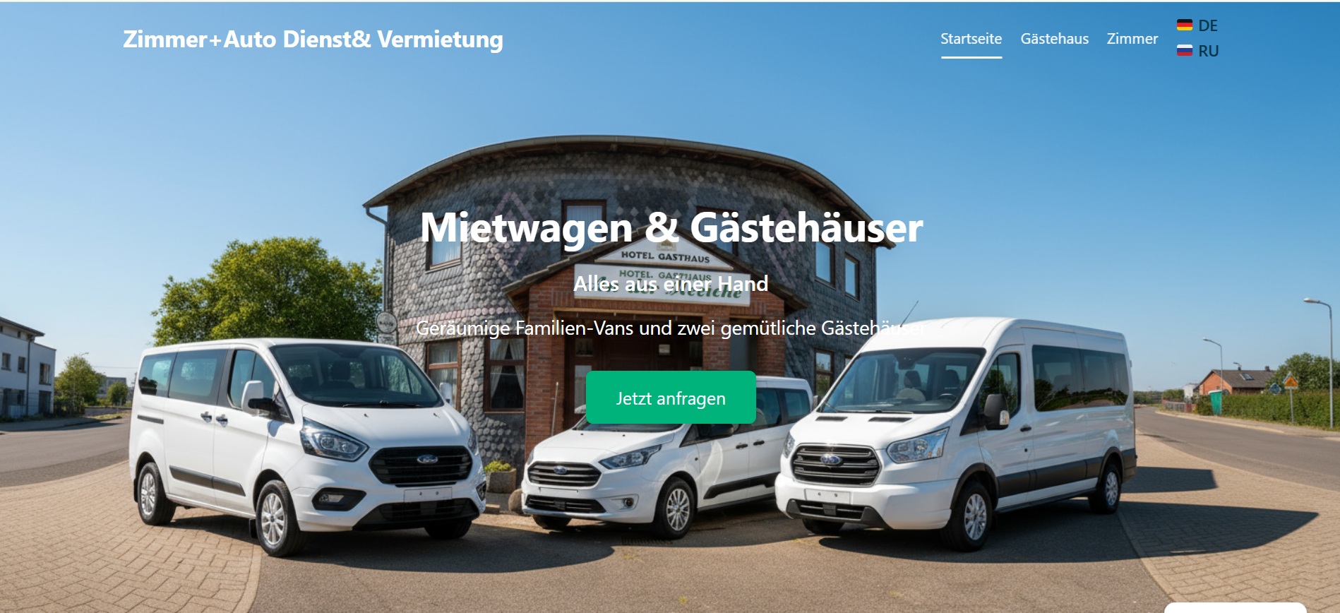 Chitani.de — главная страница (hero)