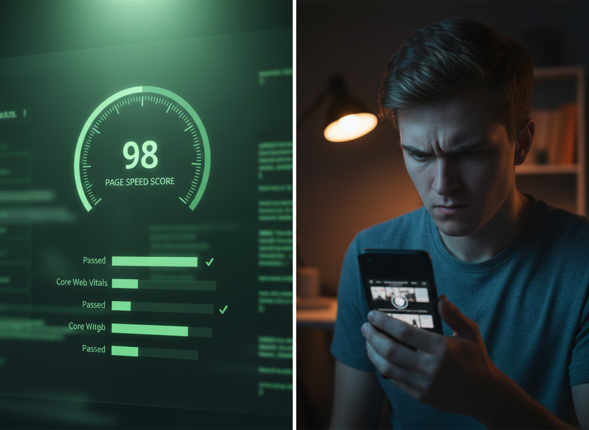 Почему 90+ в PageSpeed не всегда помогает — тесты против реального поведения пользователей